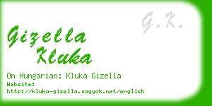 gizella kluka business card
